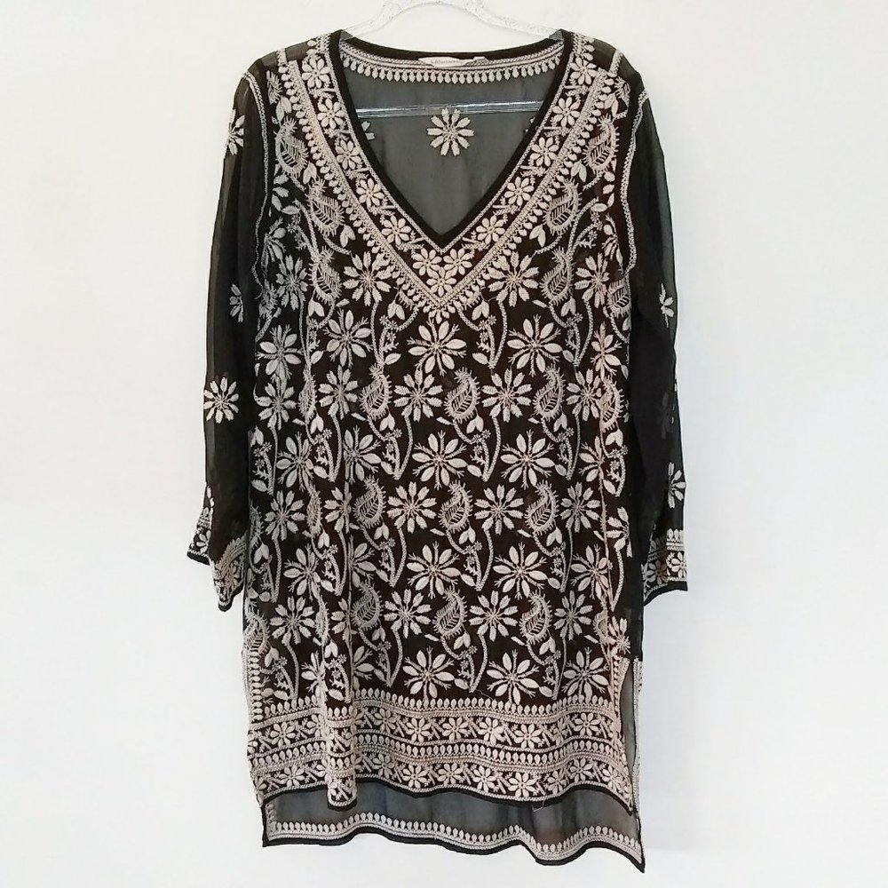 Soft Surroundings Sheer Tunic Dress Cover Up